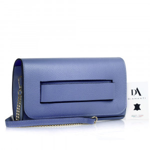 Geanta plic din piele naturala DiAmanti Raffaella Violet Very Peri